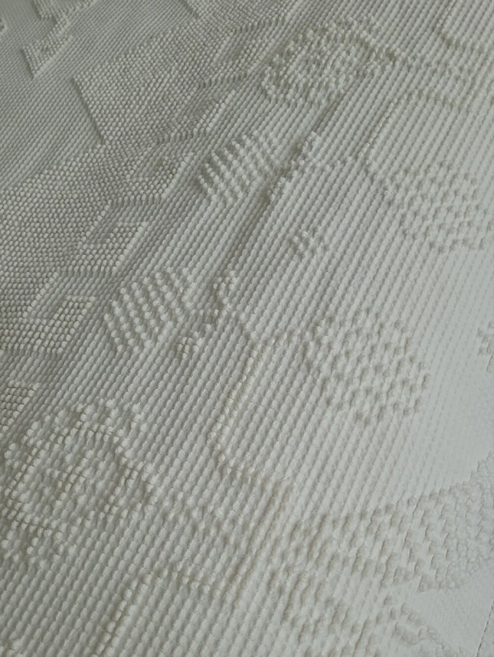 Handcrafted Cream Crochet Coverlet Quilt - Timeless White Bedspread